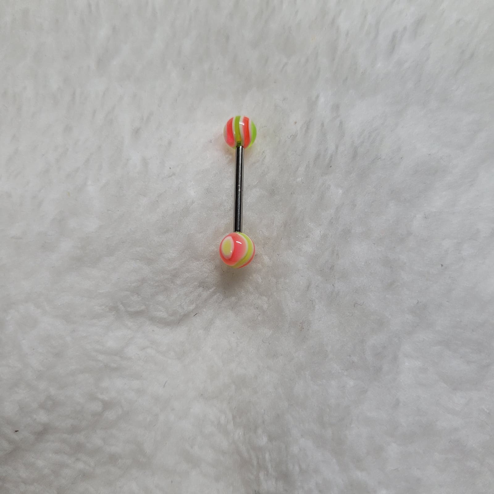16 Gauge Surgical Steel Tongue Ring Barbell 16 Gauge Surgical Steel Tongue Ring Barbell